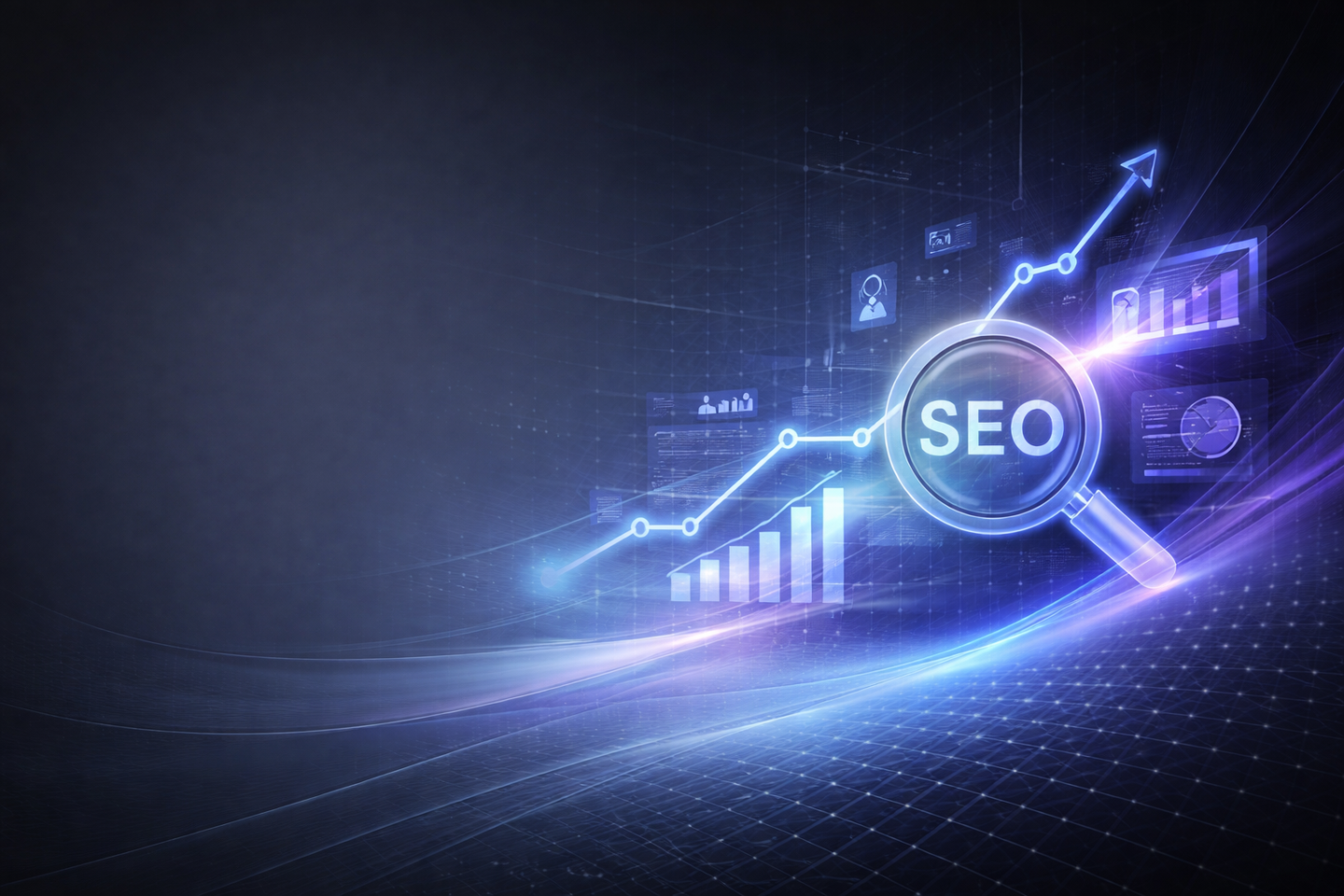 Concepto de crecimiento y visibilidad digital para empresas